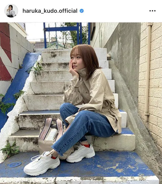 ※画像は、工藤遥(haruka_kudo.official)オフィシャルInstagramのスクリーンショット