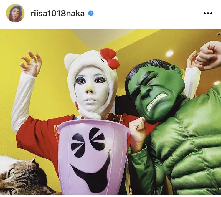 ※仲里依紗オフィシャルInstagram(riisa1018naka)のスクリーンショット