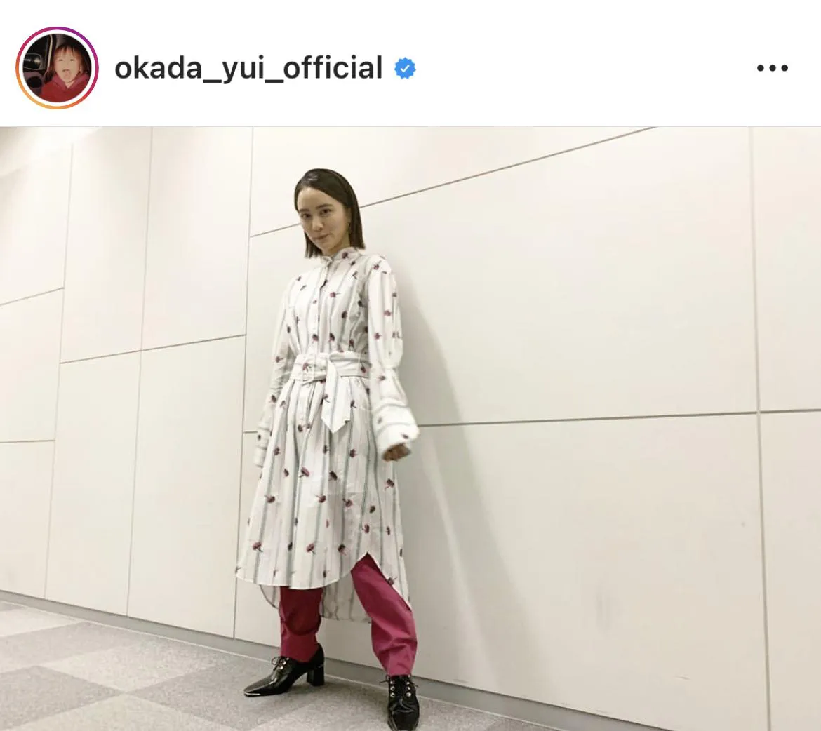 ※岡田結実Instagram(okada_yui_official)のスクリーンショット