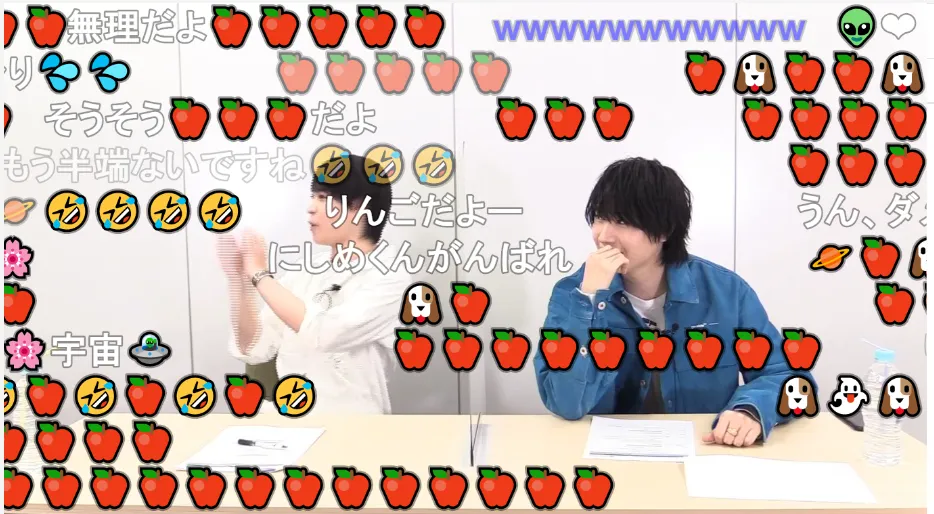 桜田通ファンにはお馴染みのリンゴマークがずらり！