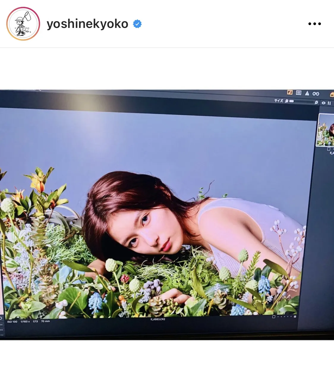 ※画像は芳根京子(yoshinekyoko)公式Instagramのスクリーンショット