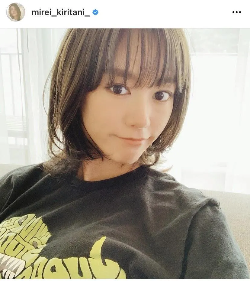 ※桐谷美玲オフィシャルInstagram(mirei_kiritani_)のスクリーンショット