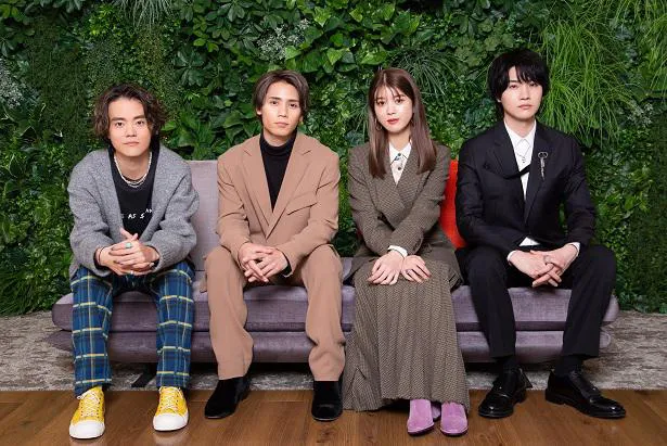 左から、HIROSHI(FIVE NEW OLD)、神谷健太、馬場ふみか、桜田通 
