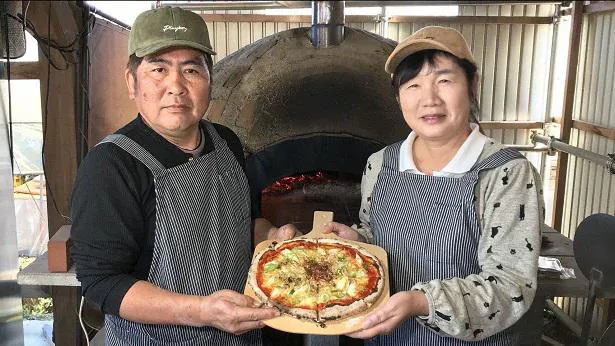 12月12日の「人生の楽園」で、干し芋の製造販売と、自家製石窯で焼くテイクアウト専門のピザ店を始めた夫婦を紹介