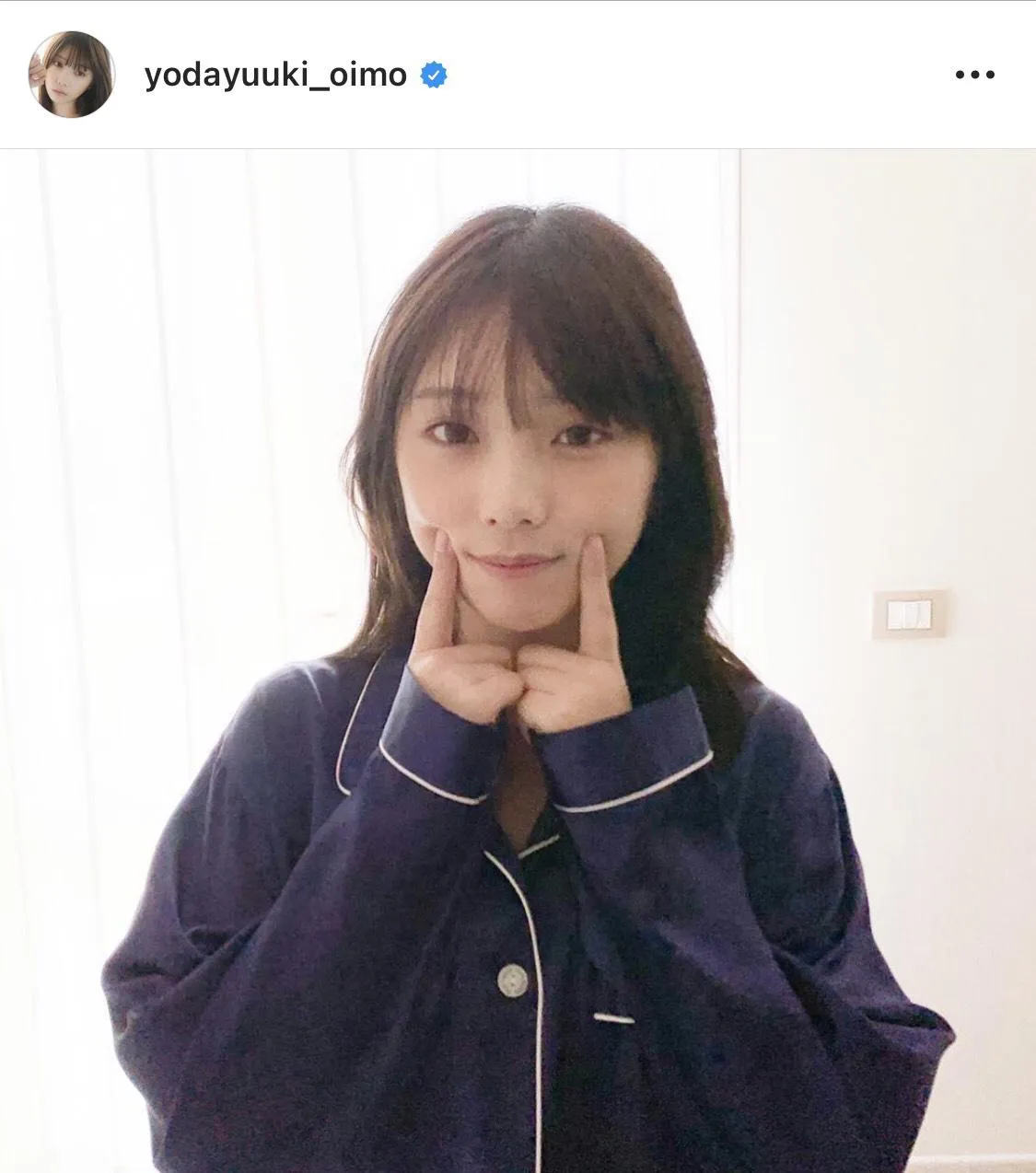 ※画像は与田祐希公式Instagram(yodayuuki_oimo)より