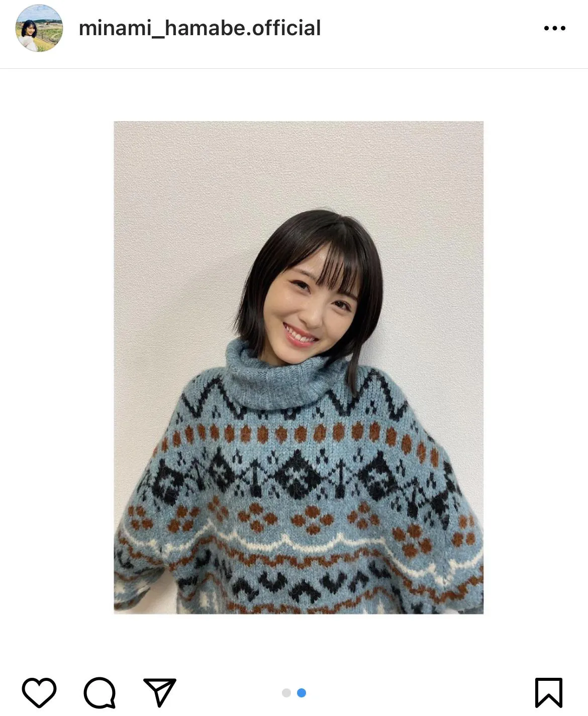 ※画像は浜辺美波(minami_hamabe.official)公式Instagramのスクリーンショット