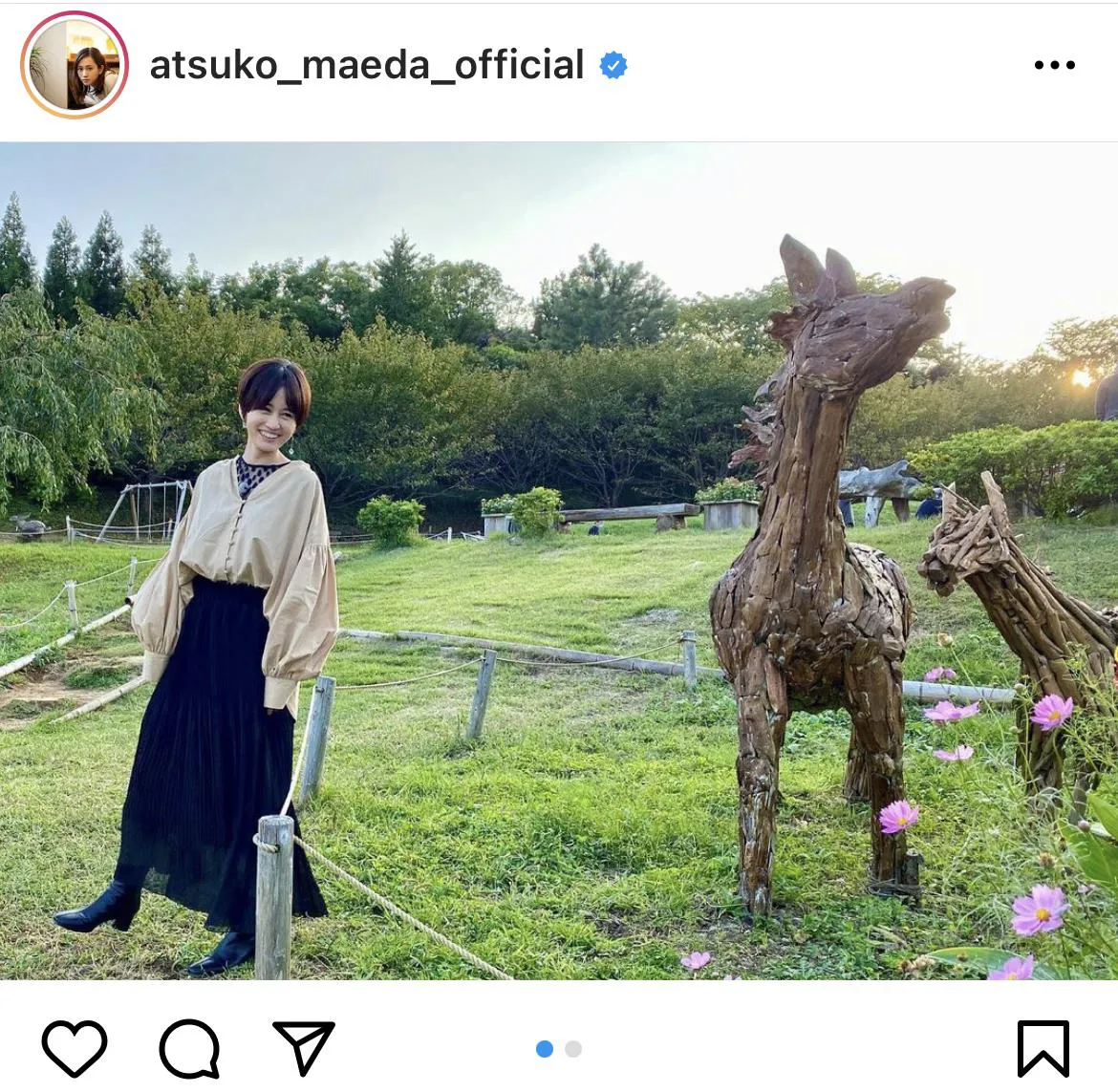 ※画像は前田敦子(atsuko_maeda_official)公式Instagramのスクリーンショット