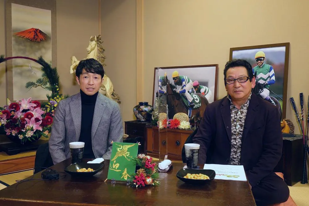 「うまンchu」新春特別企画で武豊騎手(写真左)と安藤勝己元騎手が対談