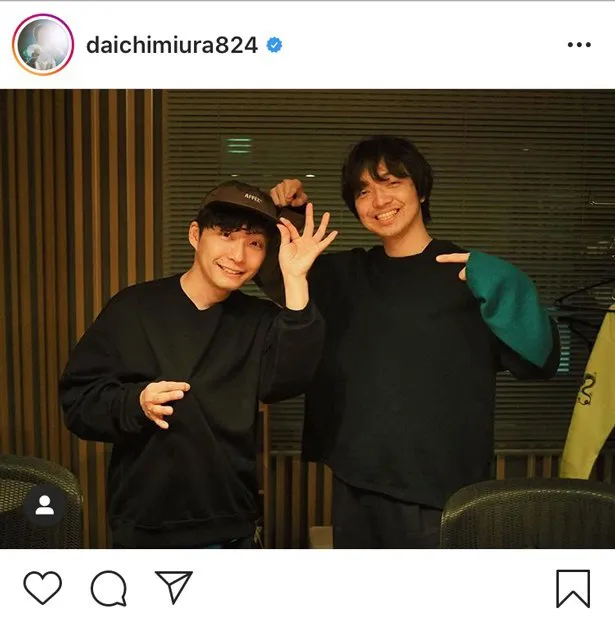 ※画像は三浦大知(daichimiura824)公式Instagramのスクリーンショット