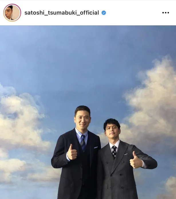 妻夫木聡 田中将大との Wスーツ の仲良しshotを公開 おかえり まーくん 画像3 11 芸能ニュースならザテレビジョン