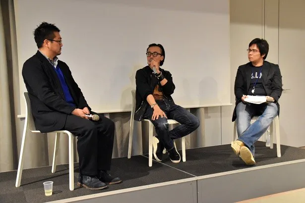 プロジェクトを企画した松中権さん(左)、番組の古谷秀樹プロデューサー(右)も出席