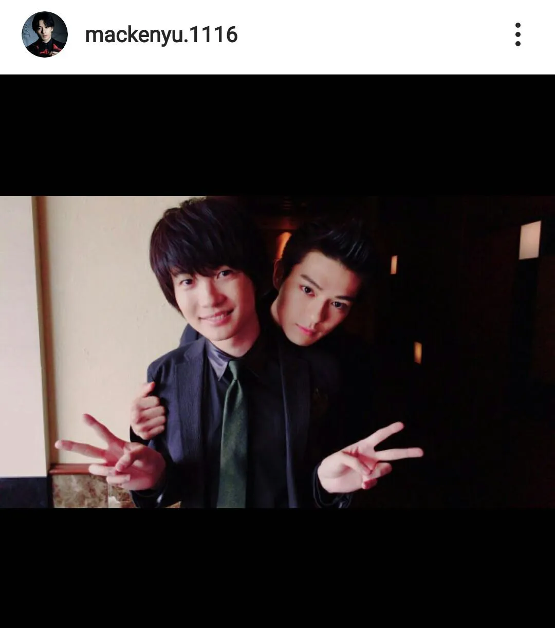 ※新田真剣佑オフィシャルInstagram(mackenyu.1116)のスクリーンショット