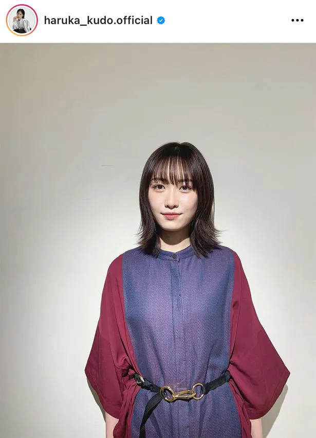 ※画像は、工藤遥(haruka_kudo.official)オフィシャルInstagramのスクリーンショット