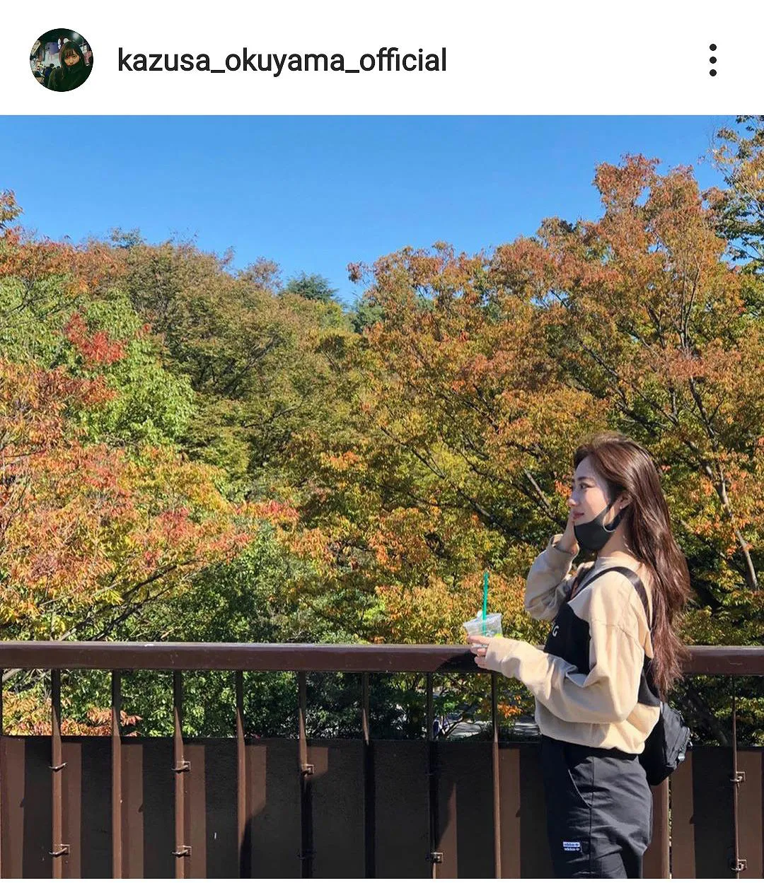 ※画像は奥山かずさ(kazusa_okuyama_official)公式Instagramのスクリーンショット