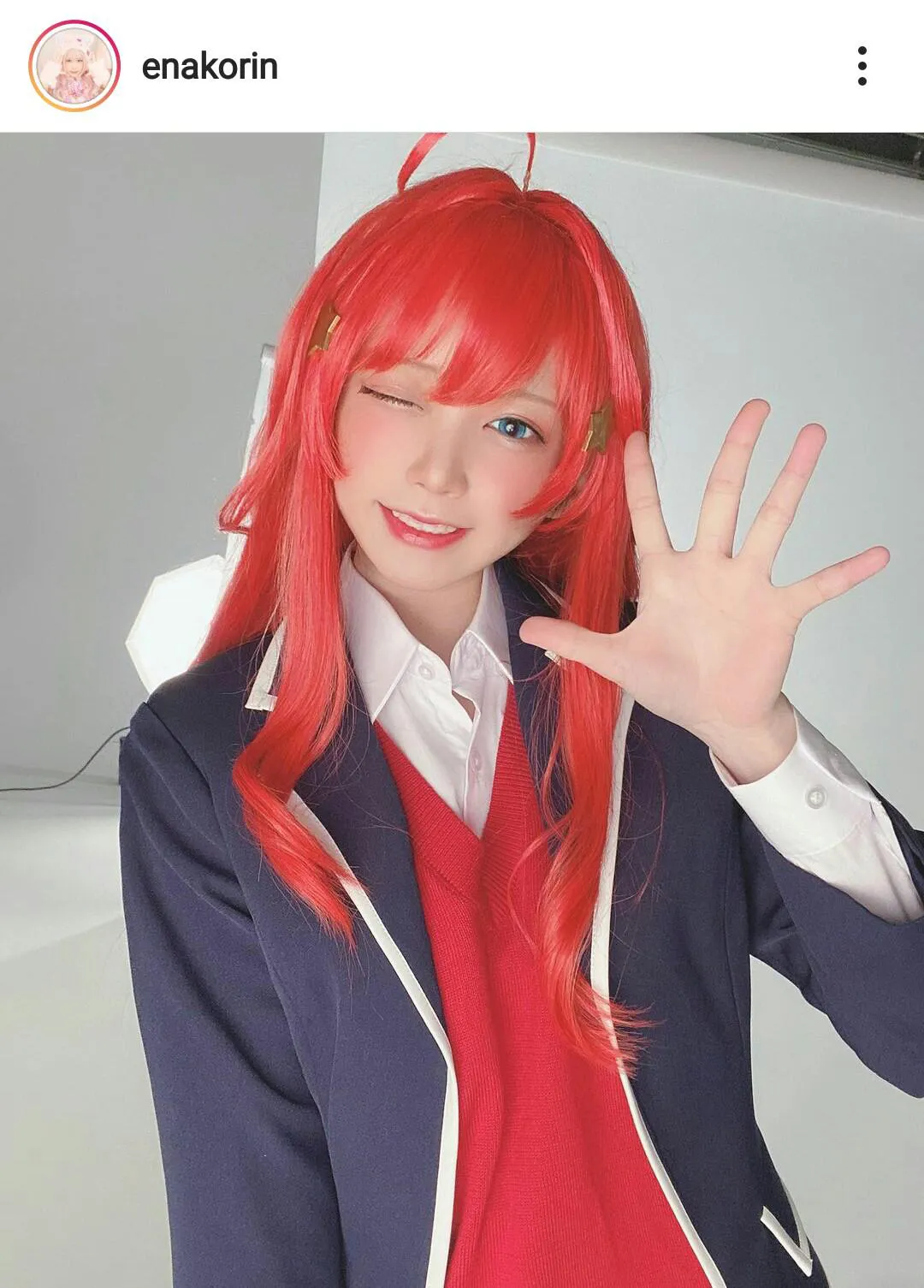 「五等分の花嫁」中野五月の制服コスプレSHOT