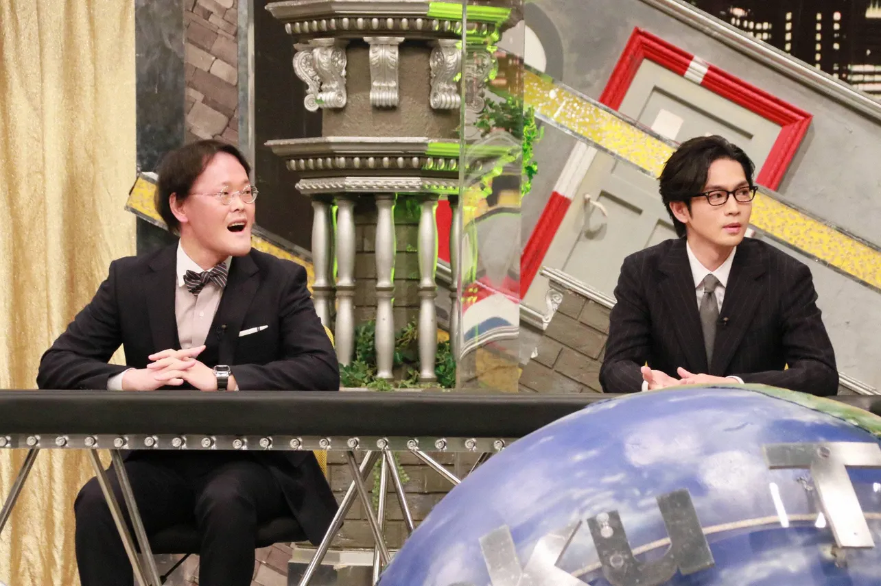 「全力！脱力タイムズ」に出演するアインシュタイン・稲田直樹、松下洸平(写真左から)