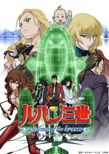 ルパンが赤ん坊を背にお宝争奪戦を展開! 「ルパン三世 princess of the breeze ~隠された空中都市~」がBS12にて放送