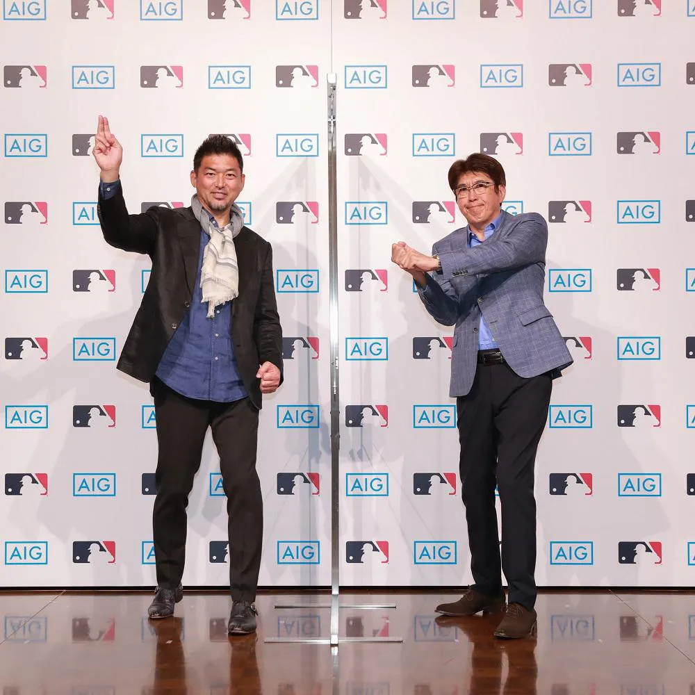 石橋貴明、元MLBプレーヤー斎藤隆が『「AIG」×「MLB CUP 2021」特別プロジェクト発足発表会』に登壇