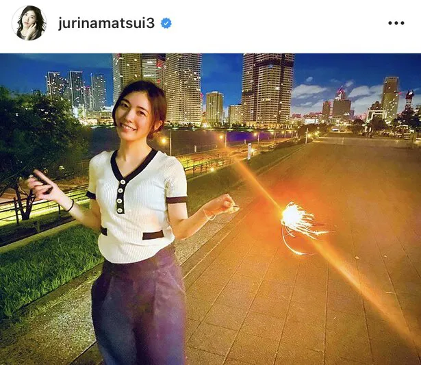 ※松井珠理奈オフィシャルInstagram(jurinamatsui3)のスクリーンショット