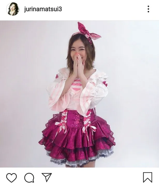 ※松井珠理奈オフィシャルInstagram(jurinamatsui3)のスクリーンショット