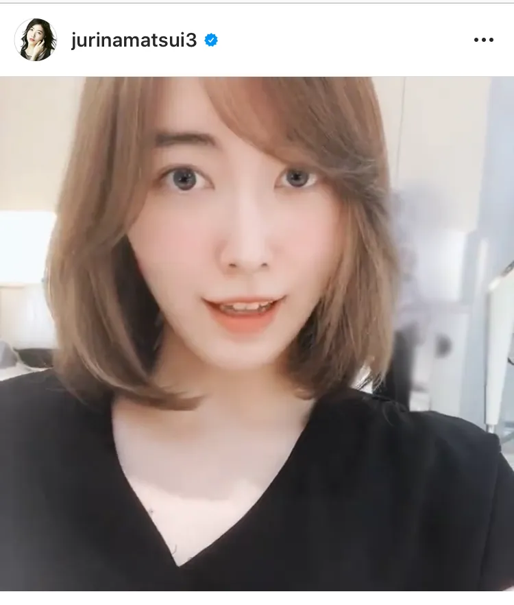 ※松井珠理奈オフィシャルInstagram(jurinamatsui3)のスクリーンショット