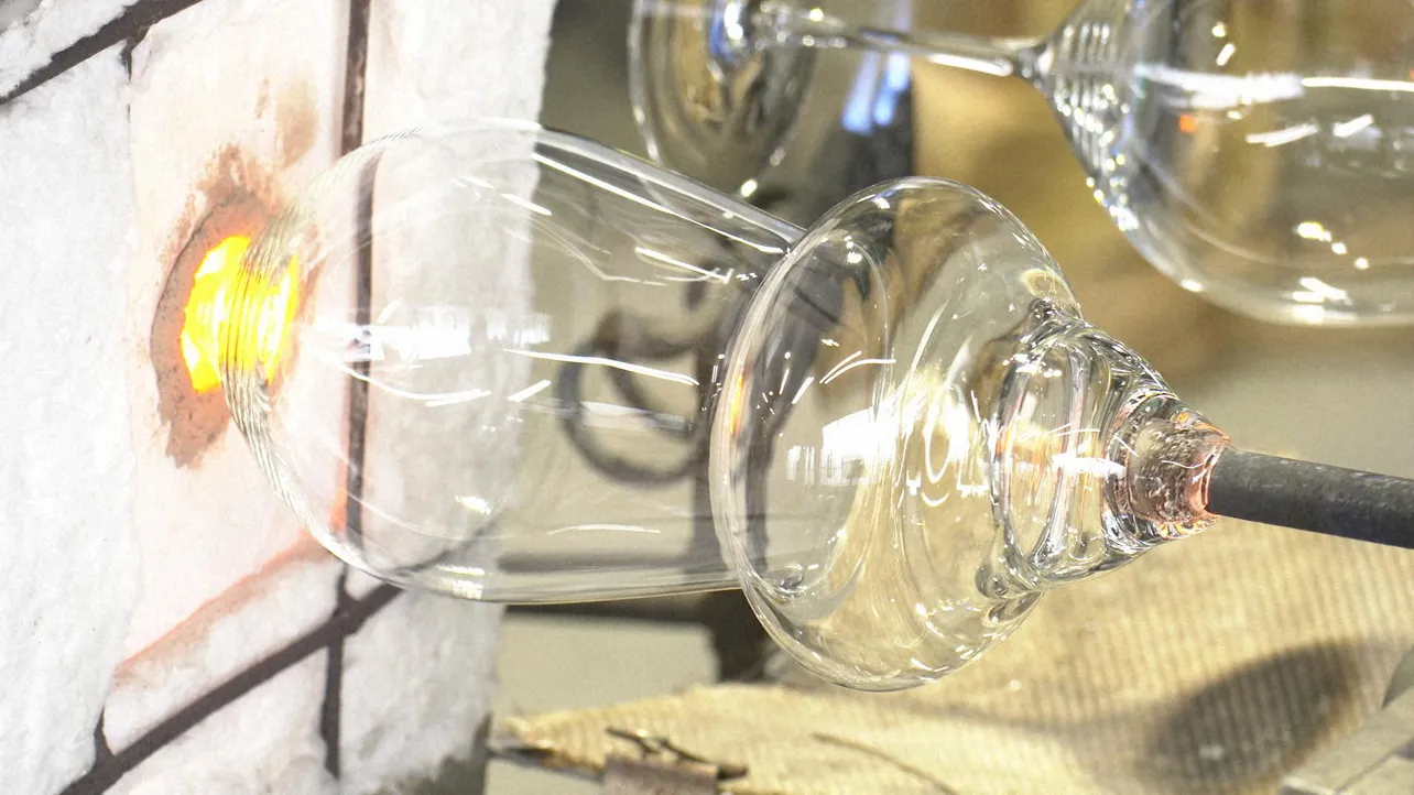 ワイングラスの制作過程