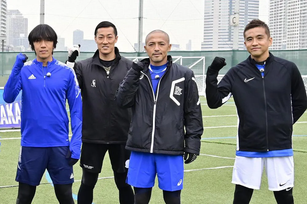 サッカーPK対決に、中村俊輔選手、小野伸二選手、稲本潤一選手、南雄太選手が登場！
