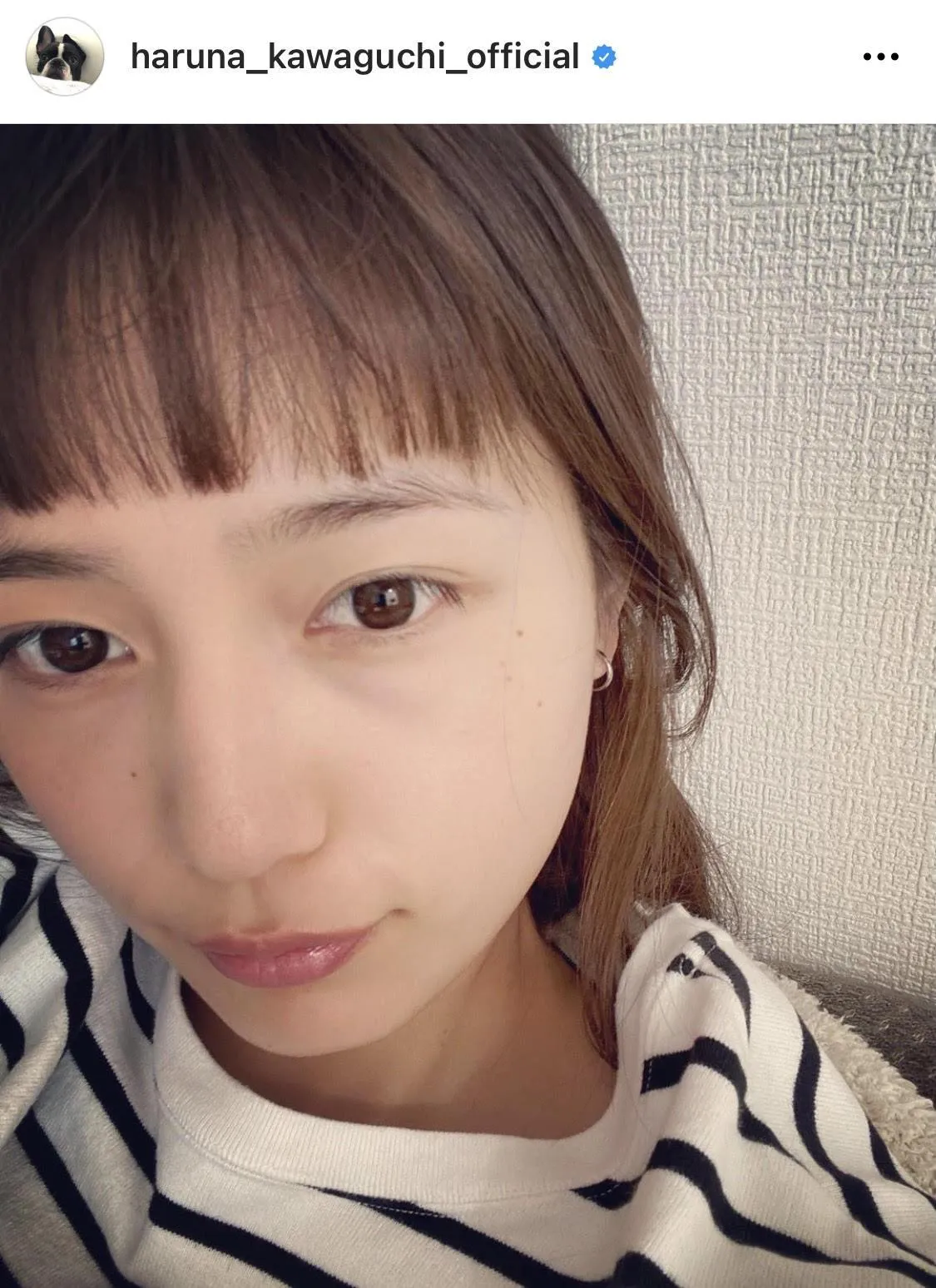 画像は川口春奈公式Instagram(haruna_kawaguchi_official)より