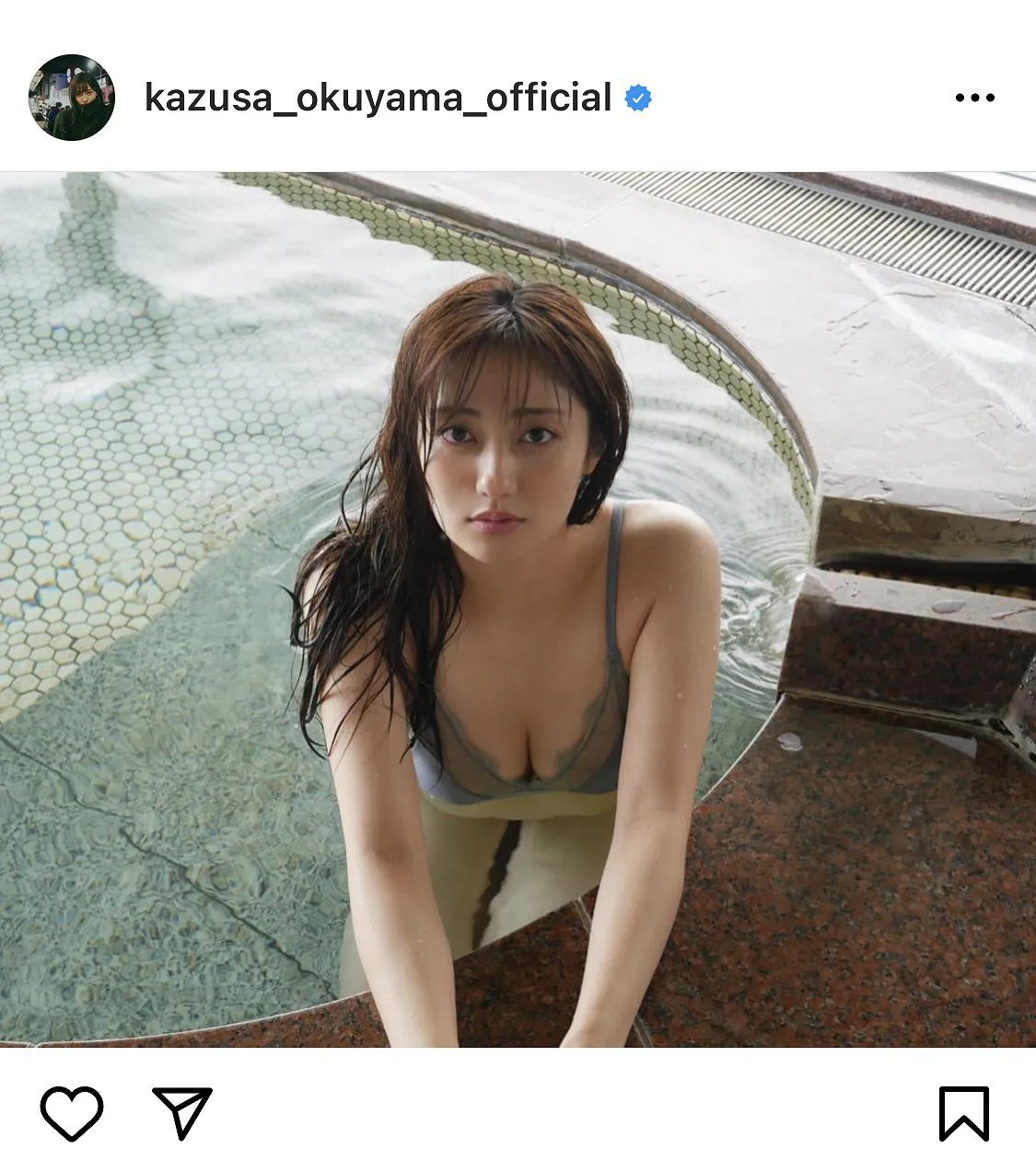 ※画像は奥山かずさ(kazusa_okuyama_official)公式Instagramのスクリーンショット