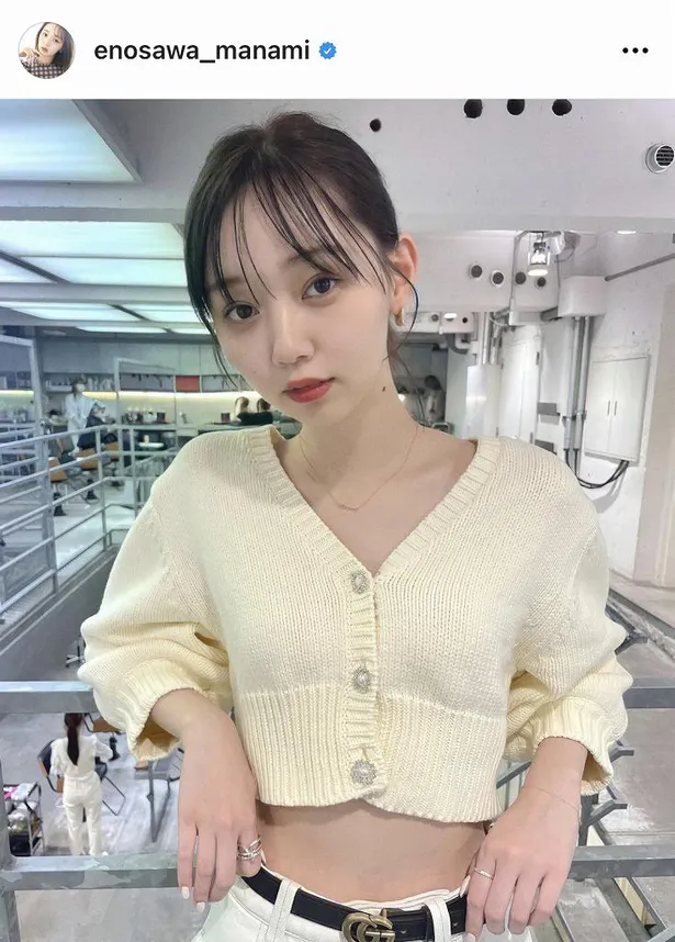 画像 江野沢愛美 美脚すぎ ミニスカ私服shotを岡本夏美も絶賛 一生ミニスカート履いて欲しい人no 1 3 19 Webザテレビジョン