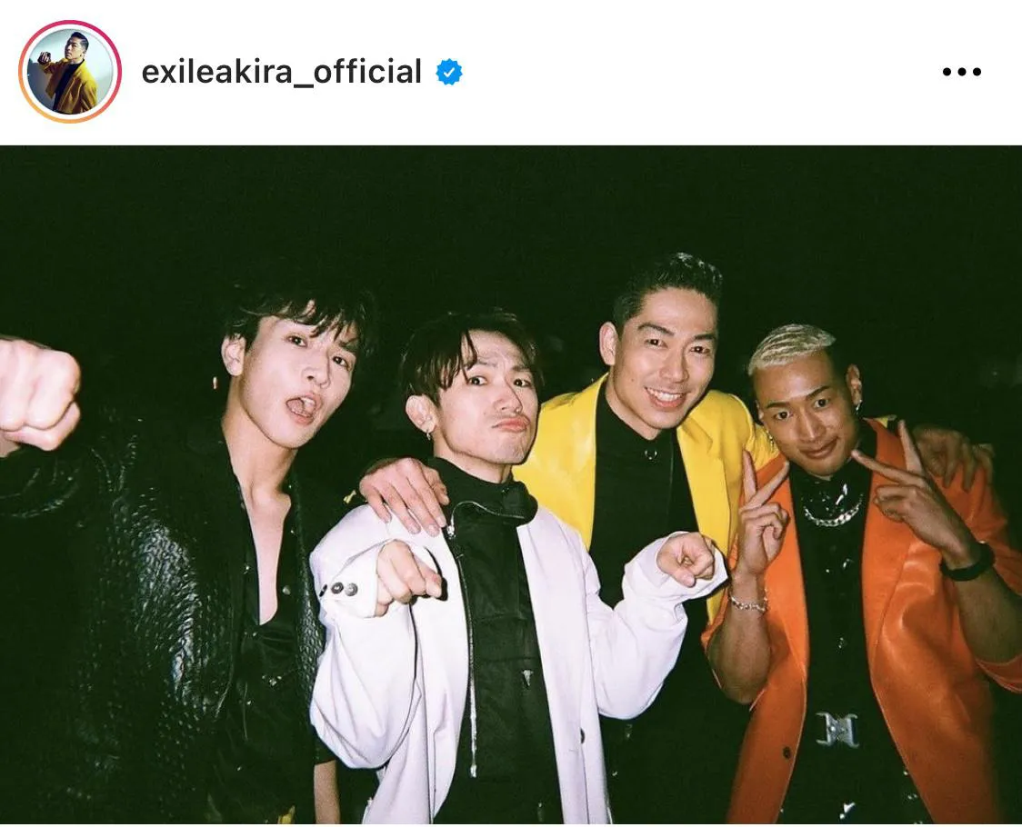 ※EXILE AKIRA公式Instagram(exileakira_official)のスクリーンショット