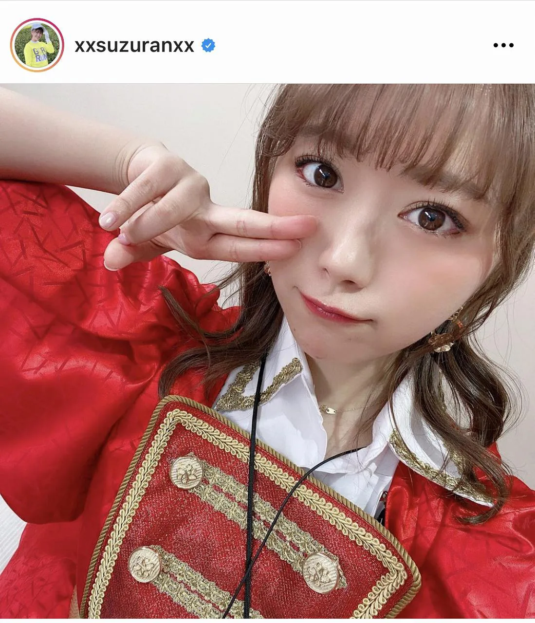 ※画像は山内鈴蘭(xxsuzuranxx)オフィシャルInstagramのスクリーンショット