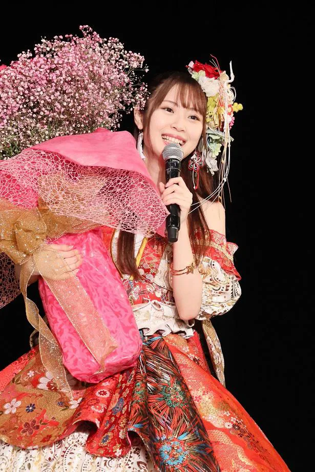 高柳明音がSKE48劇場で行われた自身の卒業公演に出演した