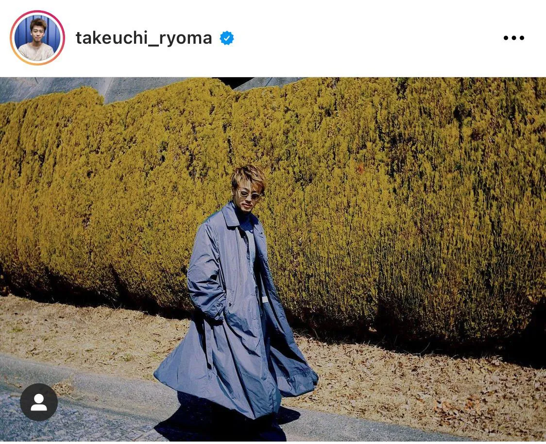 ※竹内涼真公式Instagram(takeuchi_ryoma)のスクリーンショット