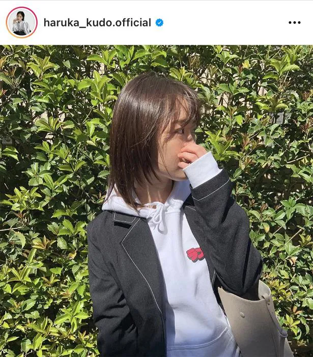 ※画像は、工藤遥(haruka_kudo.official)オフィシャルInstagramのスクリーンショット