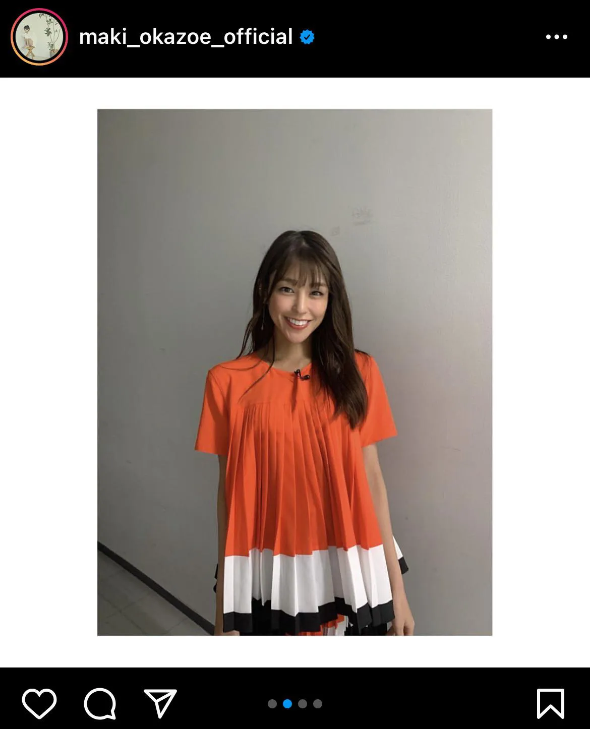 ※画像は岡副麻希(maki_okazoe_official)公式Instagramのスクリーンショット