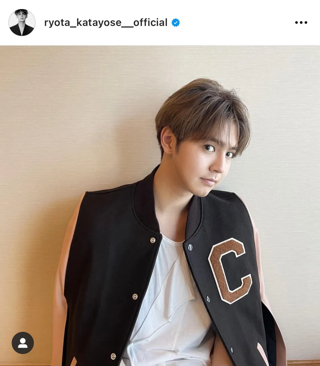 ※片寄涼太公式Instagram(ryota_katayose__official)のスクリーンショット