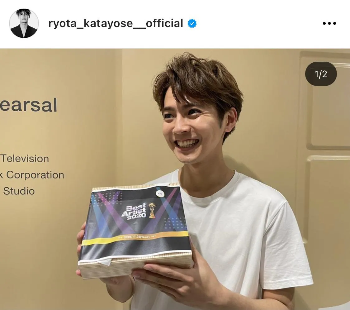 ※片寄涼太公式Instagram(ryota_katayose__official)のスクリーンショット