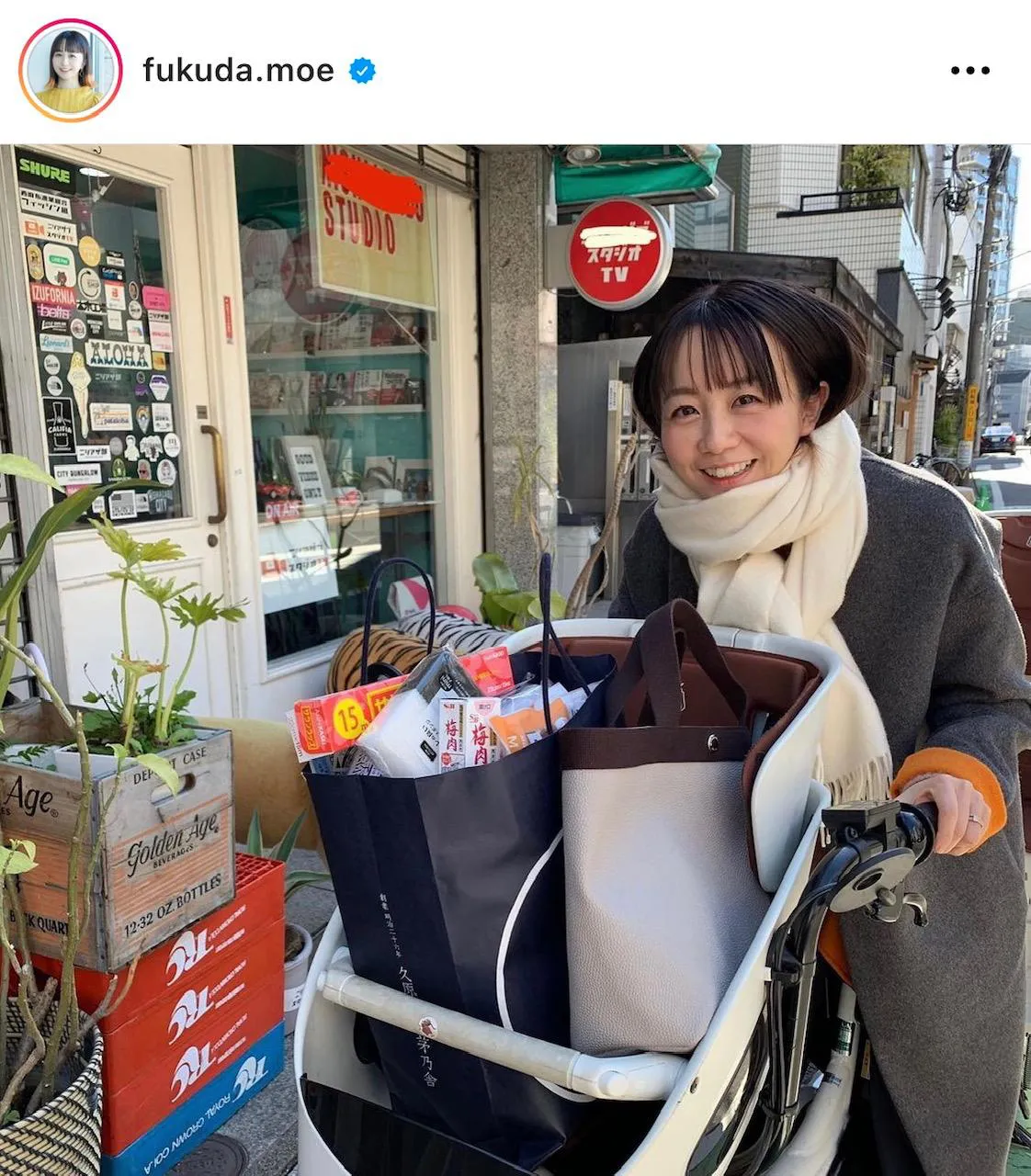 ※福田萌公式Instagram(fukuda.moe)のスクリーンショット