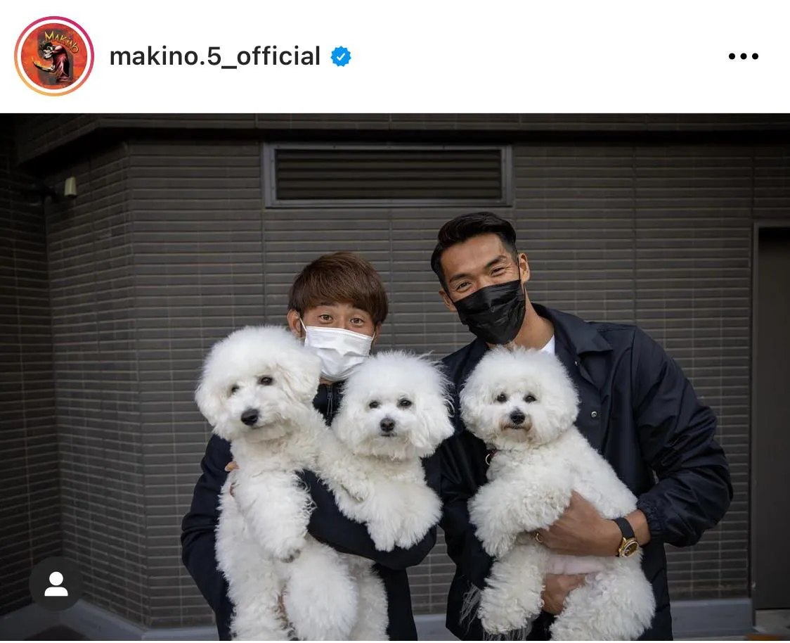 ※槙野智章公式Instagram(makino.5_official)のスクリーンショット