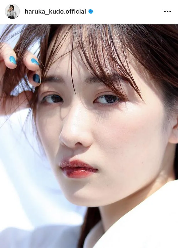 ※画像は、工藤遥(haruka_kudo.official)オフィシャルInstagramのスクリーンショット