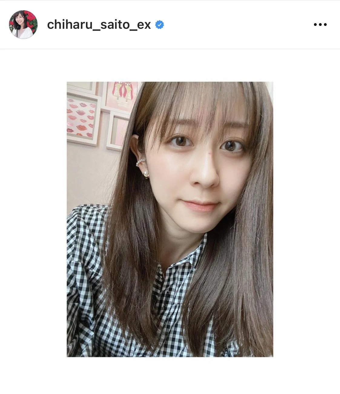 ※斎藤ちはるアナ公式Instagram(chiharu_saito_ex)のスクリーンショット