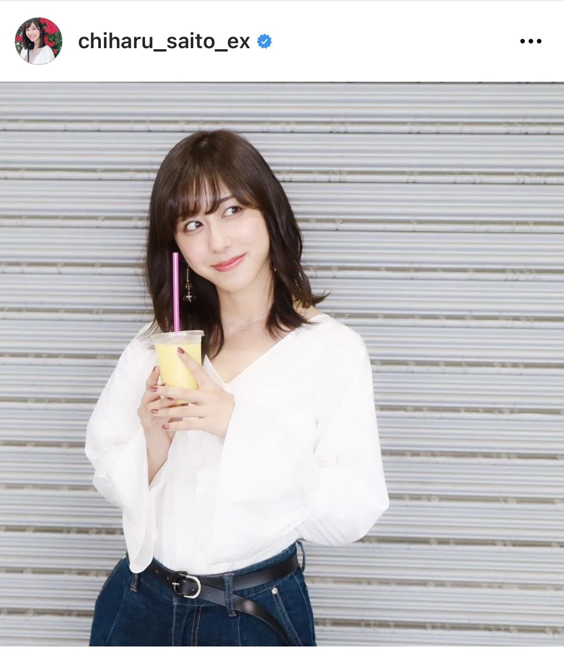 ※斎藤ちはるアナ公式Instagram(chiharu_saito_ex)のスクリーンショット