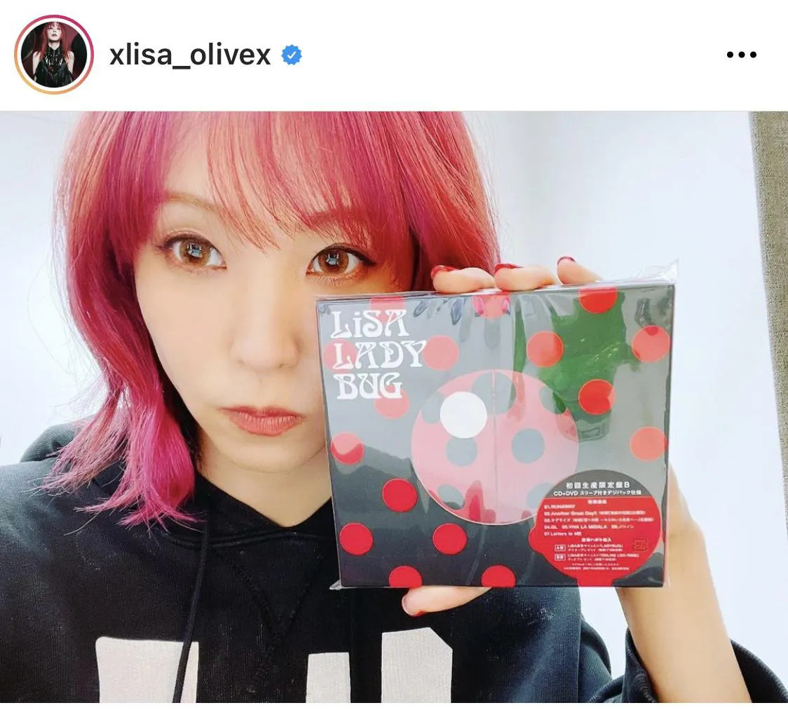 ※LiSA公式Instagram(xlisa_olivex)のスクリーンショット