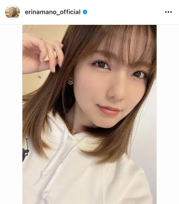 ※真野恵里菜オフィシャルInstagram(erinamano_official)より