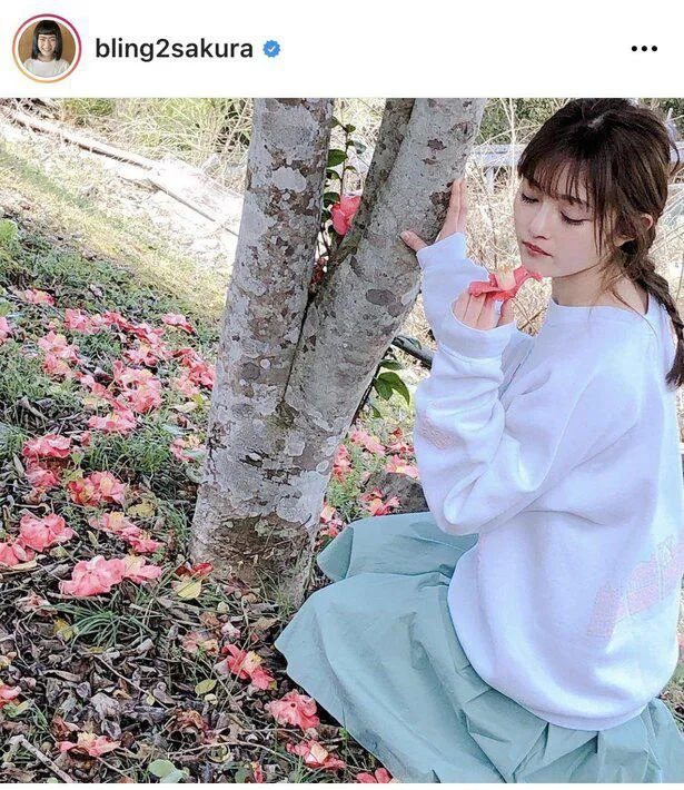 ※井上咲楽公式Instagram(bling2sakura)のスクリーンショット