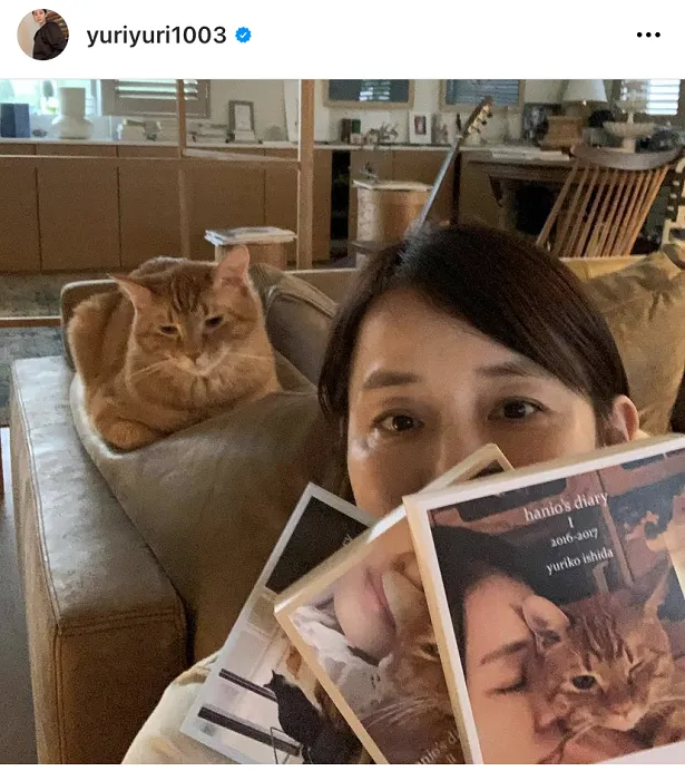 石田ゆり子と愛猫ハニオ