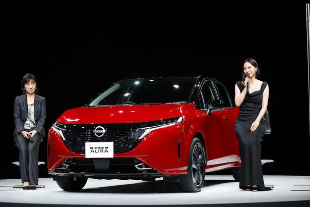 中谷美紀が日産：新型車「NOTE AURA」e-POWER 発表披露会に出席した