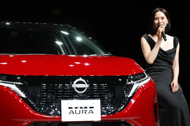 中谷美紀が日産：新型車「NOTE AURA」e-POWER 発表披露会に出席した