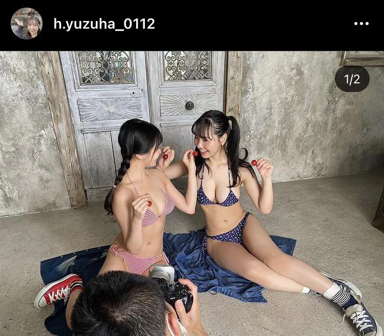 【写真を見る】NMB48・本郷柚巴＆安田桃寧、“少女らしさ”全開の美ボディーを披露！